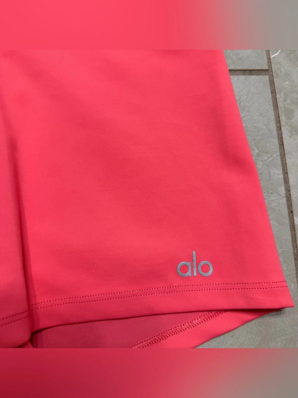 Alo Airlift Energy Womens Coral High Waisted Yoga Shorts- Size Small
